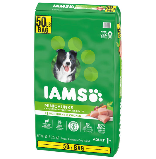 Iams Adult ProActive Health Minichunks Chicken Dry Dog Food (50