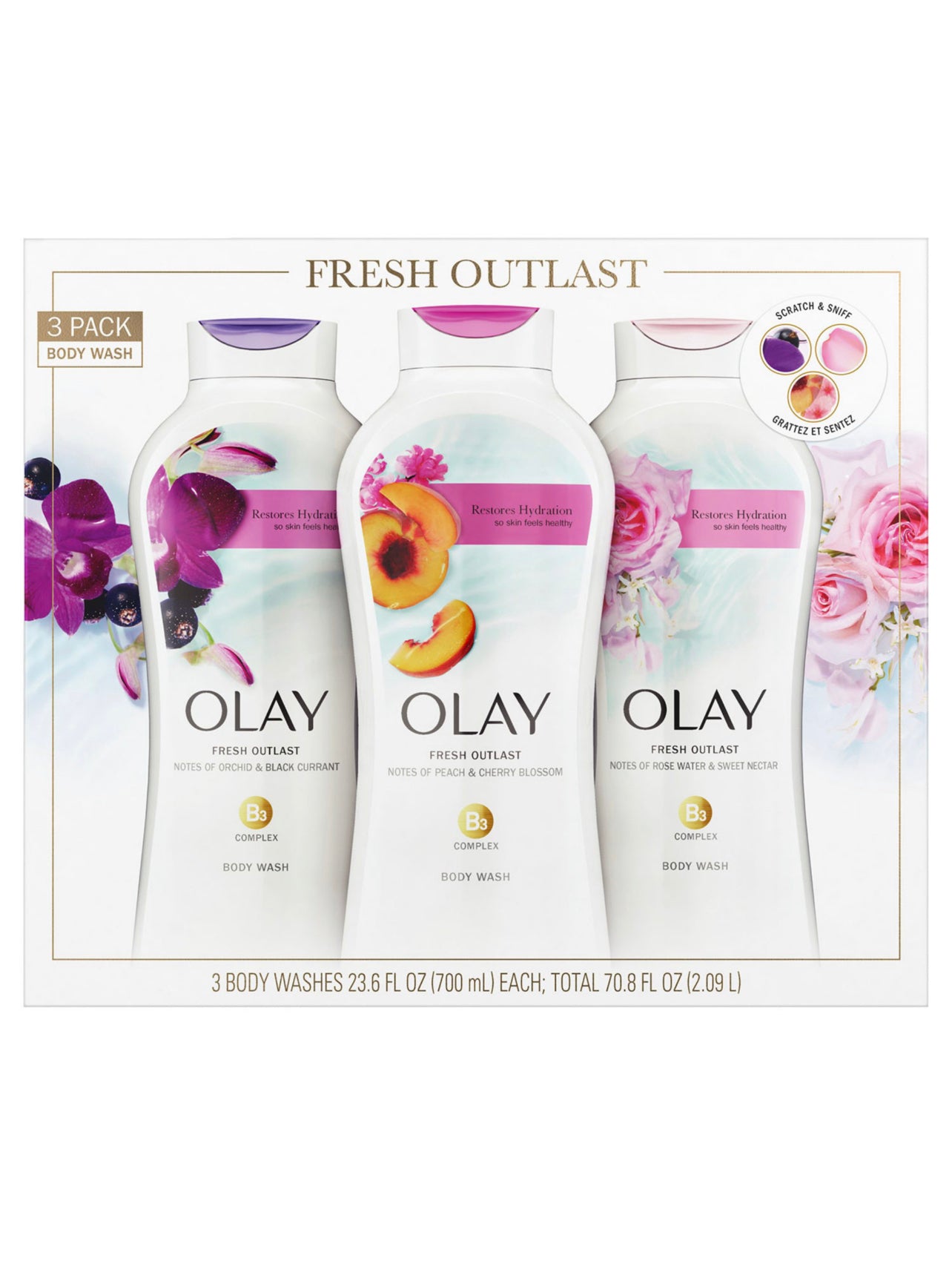 Okay Fresh Outlast Body Wash 3 pack